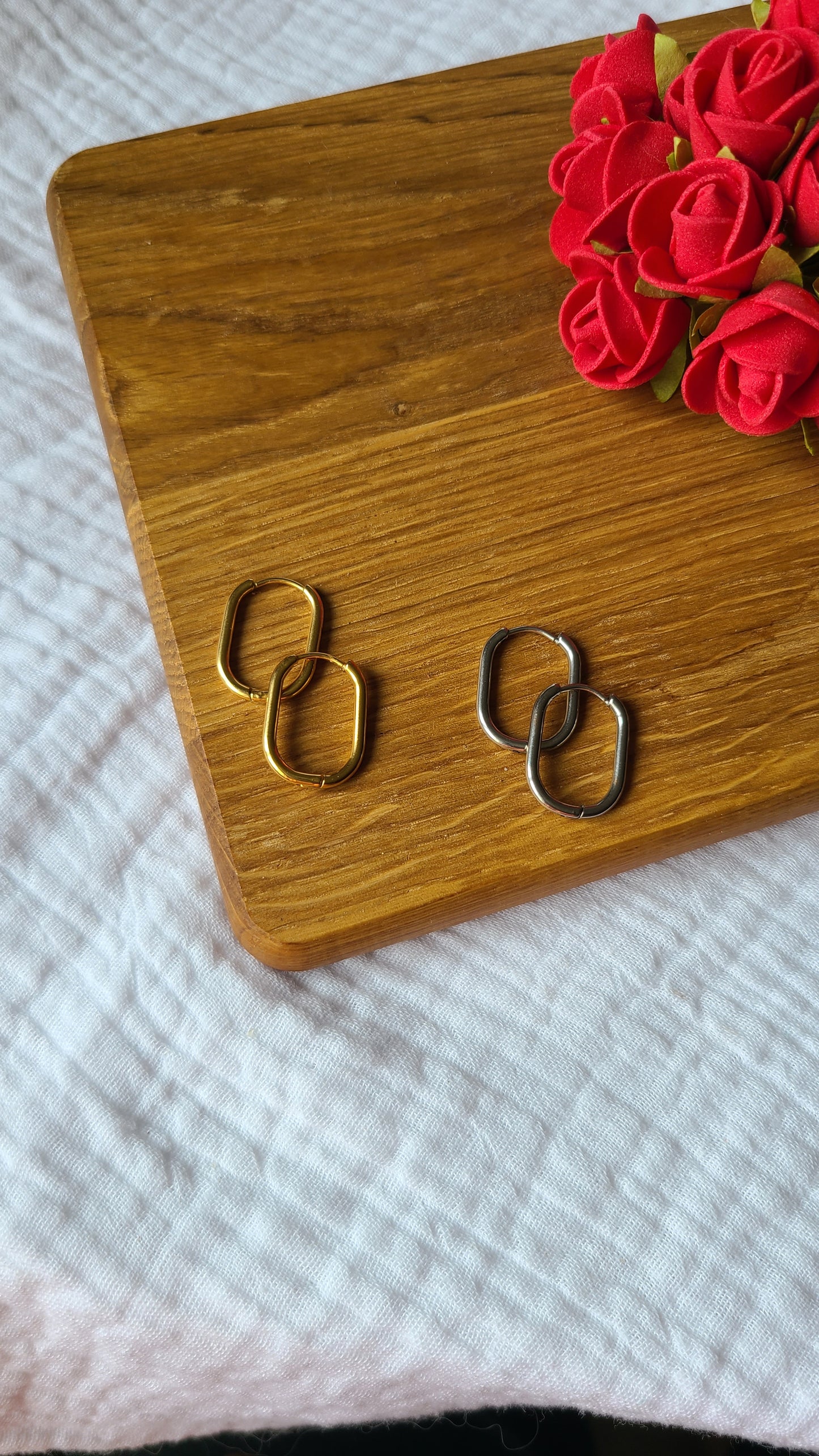 Boucles d’oreilles Adelia créoles + pampilles